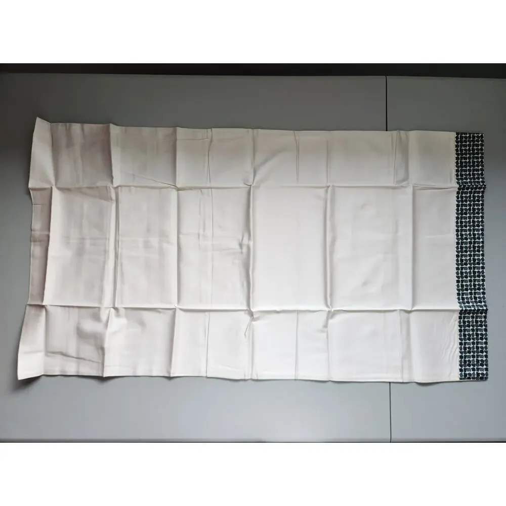 New Frette 2 PC Set Pave Embroidery Cotton King Sham Beige Green #03
